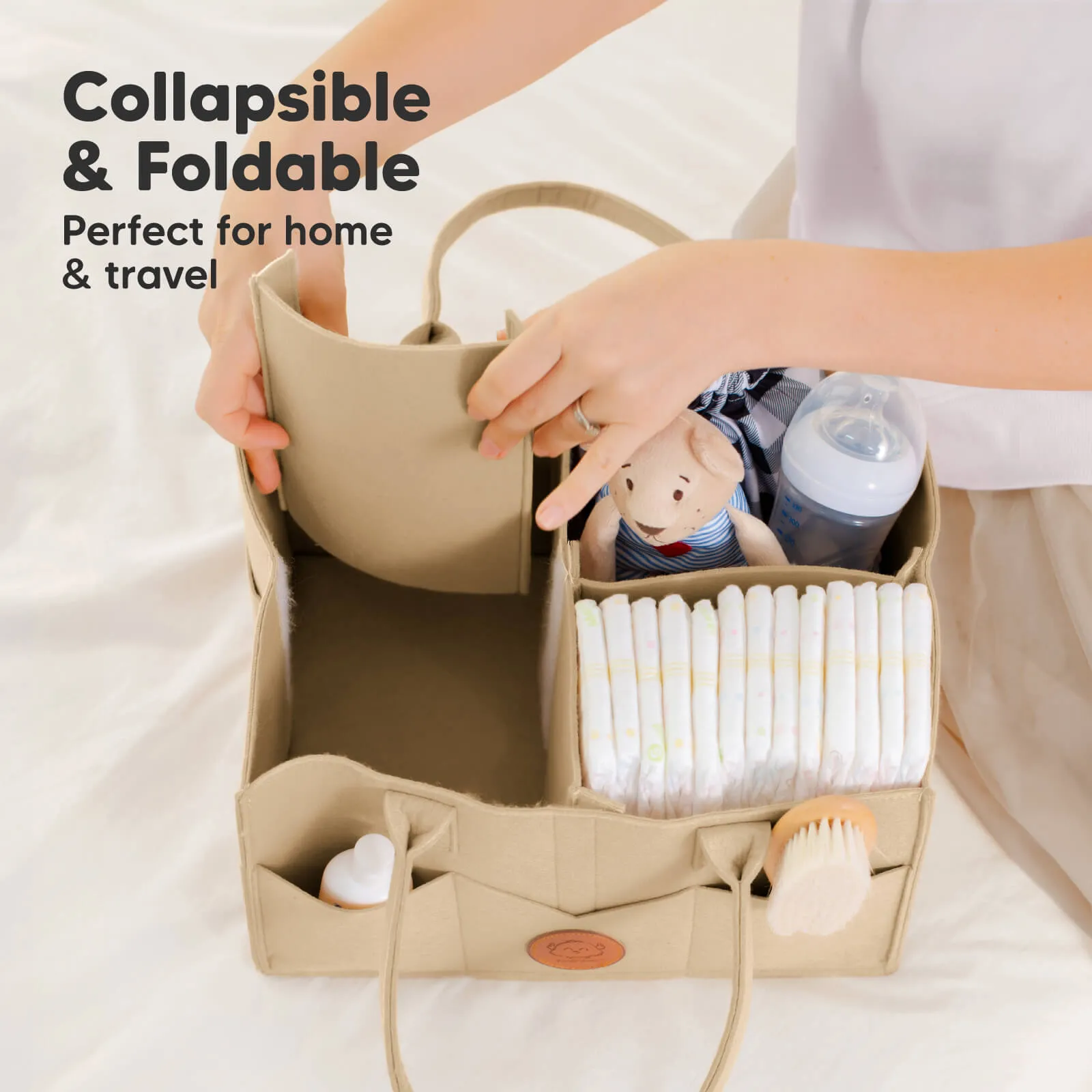 Original 2.0 Diaper Caddy (Light Mocha)