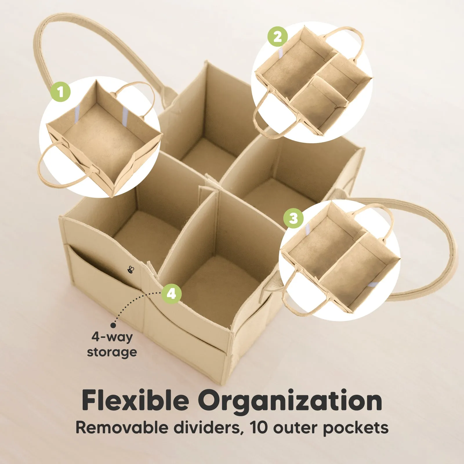 Original 2.0 Diaper Caddy (Light Mocha)