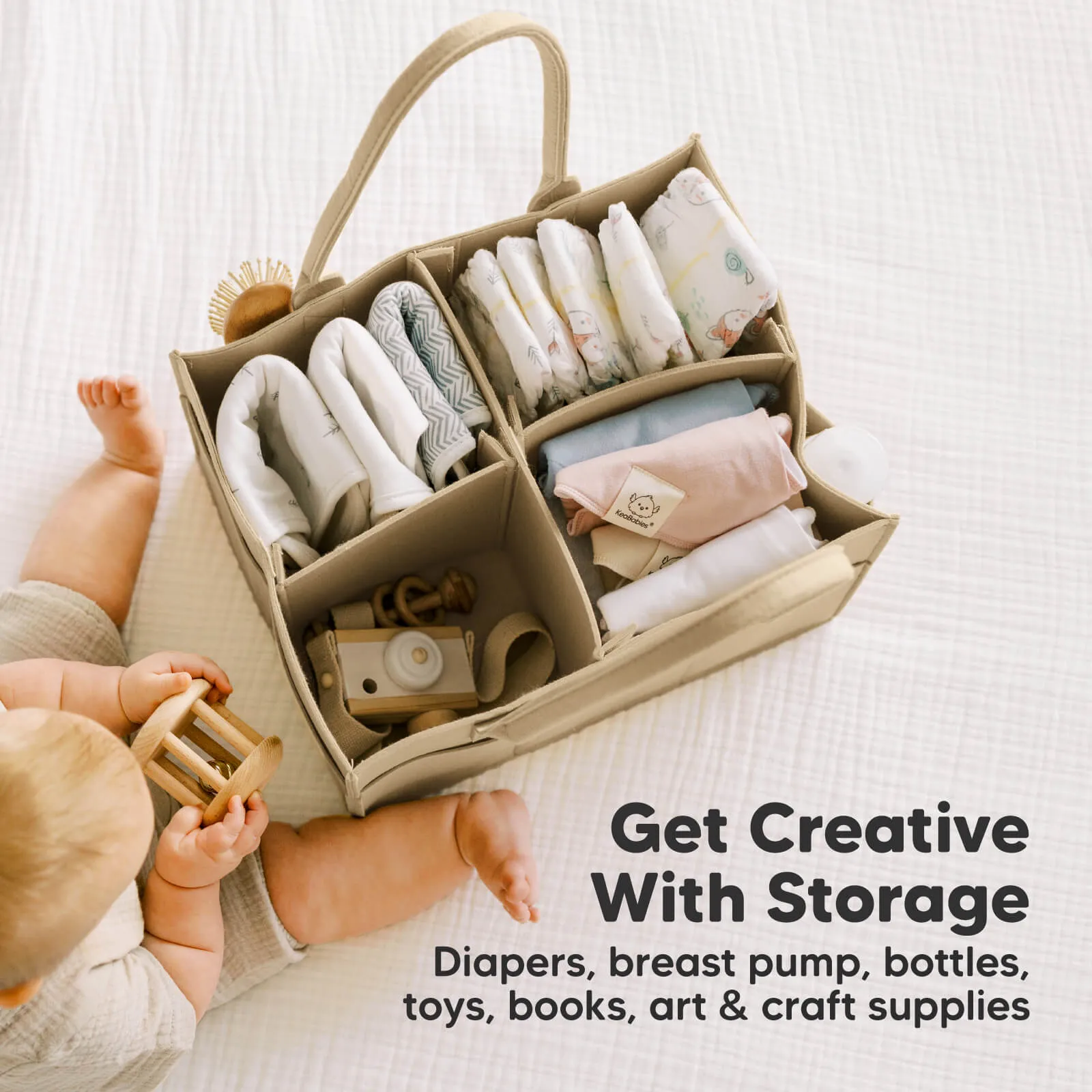 Original 2.0 Diaper Caddy (Light Mocha)