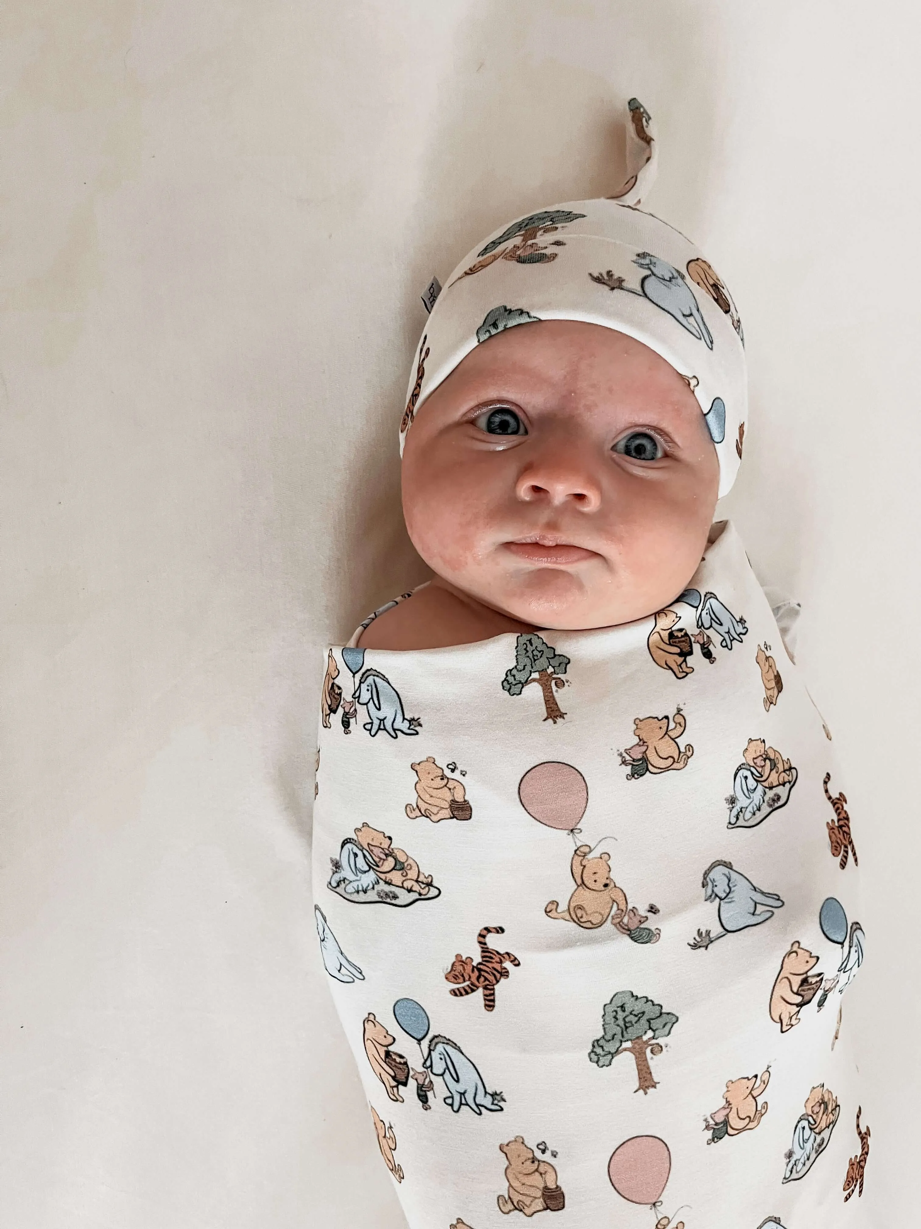 Pooh | Bamboo Swaddle   Beanie Set