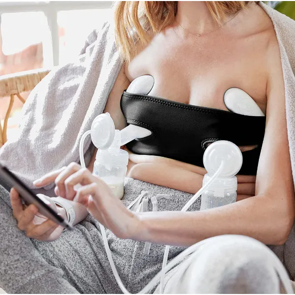 Pump Strap Hands Free Pumping Bra - Black