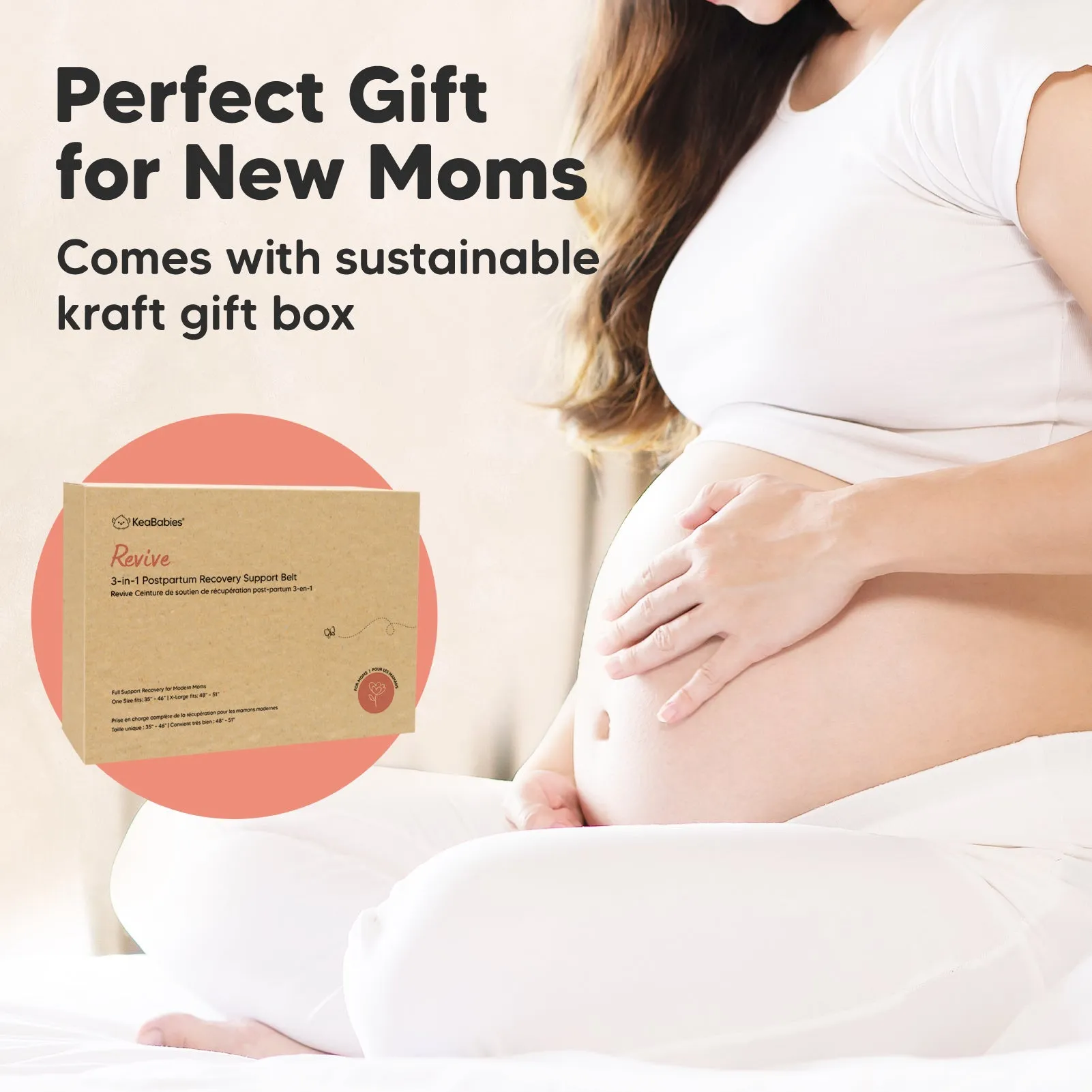 Revive 3-in-1 Postpartum Recovery Support Belt (Classic Ivory)