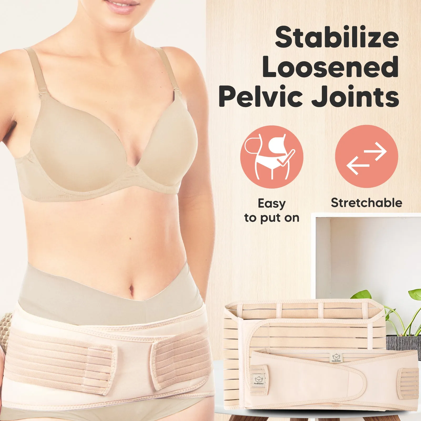 Revive 3-in-1 Postpartum Recovery Support Belt (Classic Ivory)
