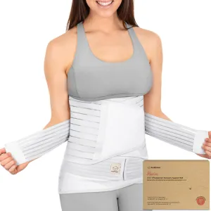 Revive 3-in-1 Postpartum Recovery Support Belt (Matte White)