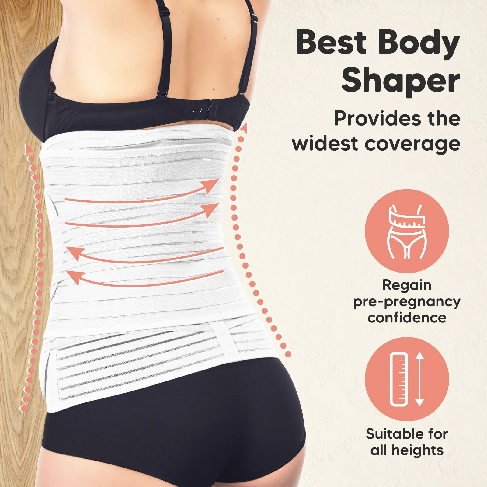Revive 3-in-1 Postpartum Recovery Support Belt (Matte White)