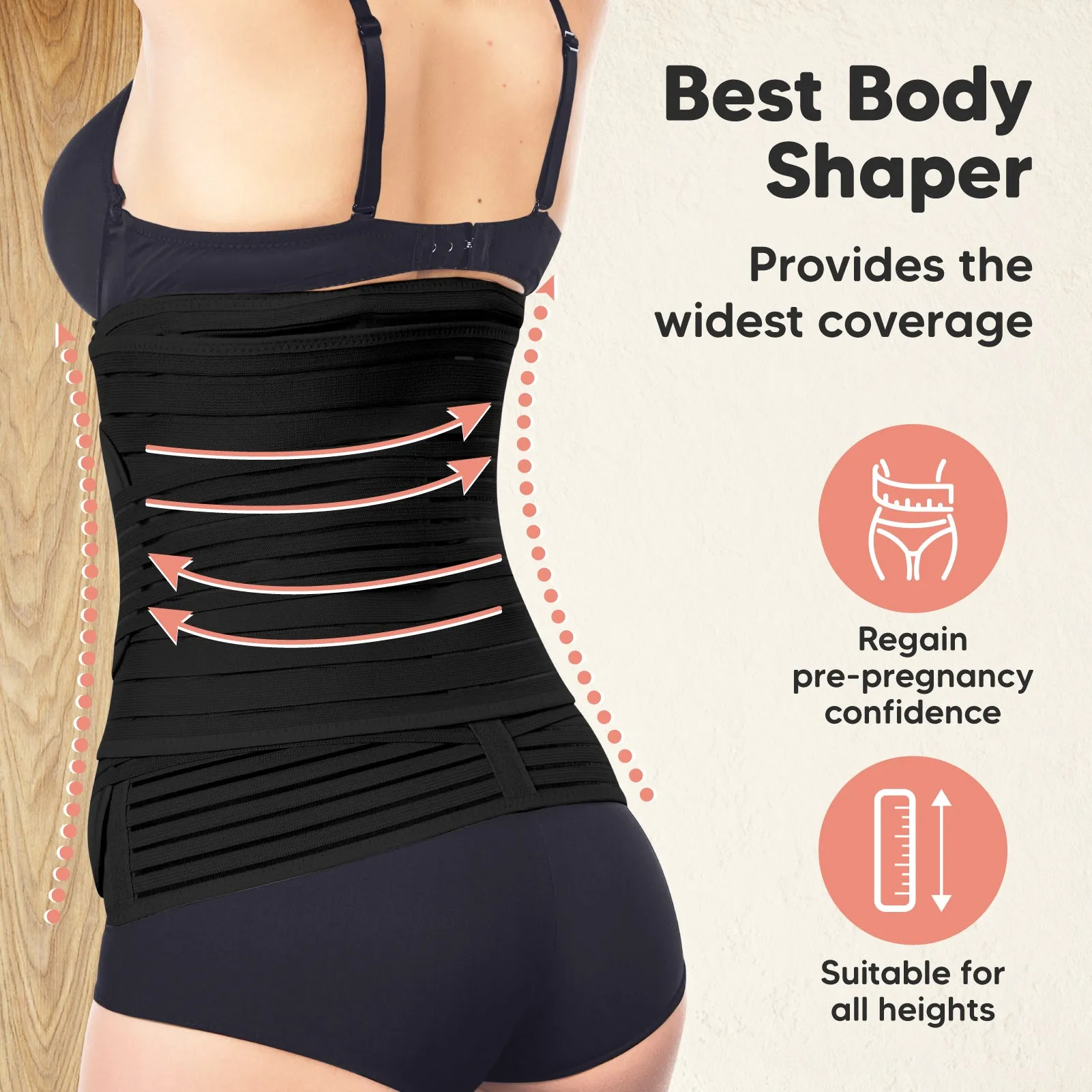 Revive 3-in-1 Postpartum Recovery Support Belt (Midnight Black)