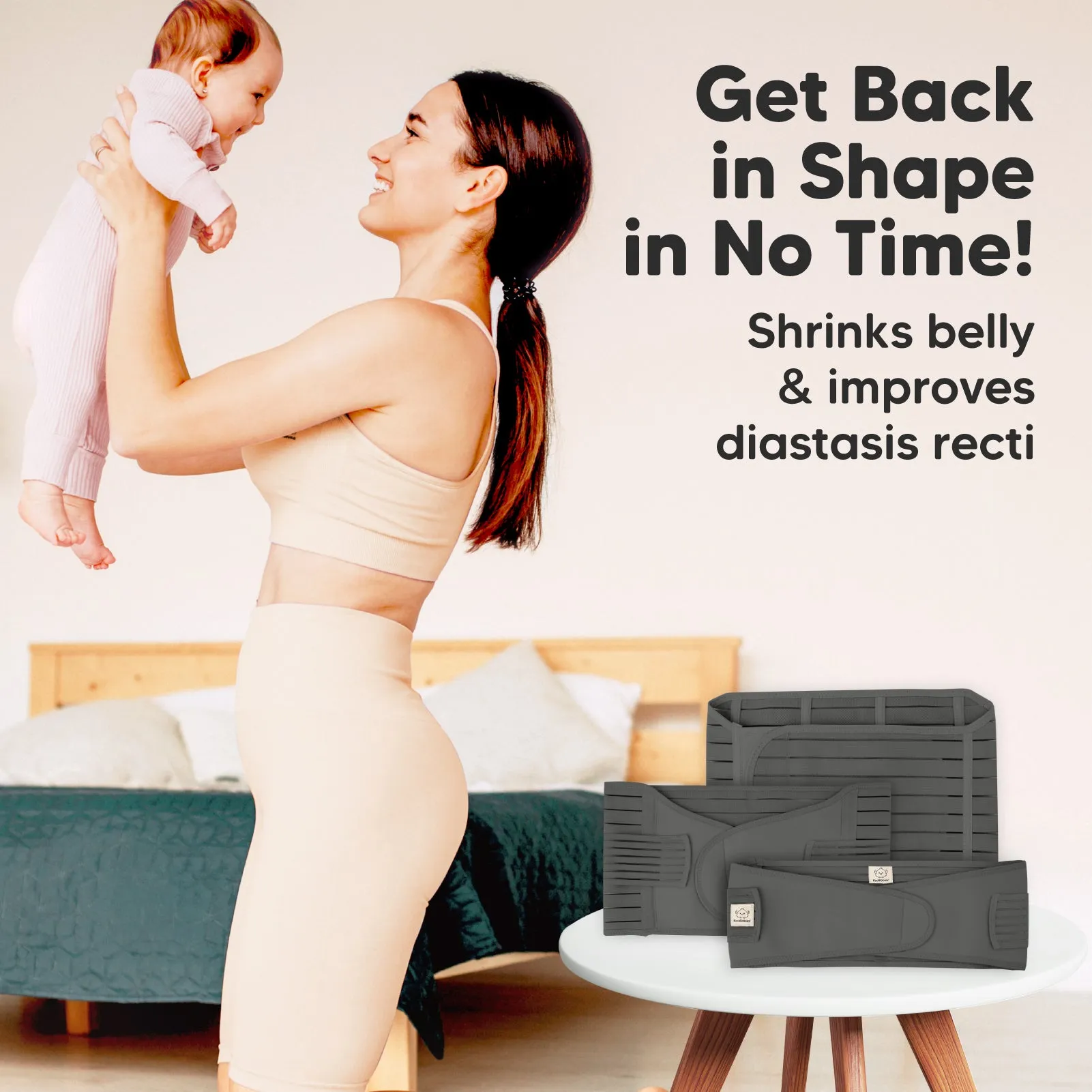 Revive 3-in-1 Postpartum Recovery Support Belt (Mystic Gray)