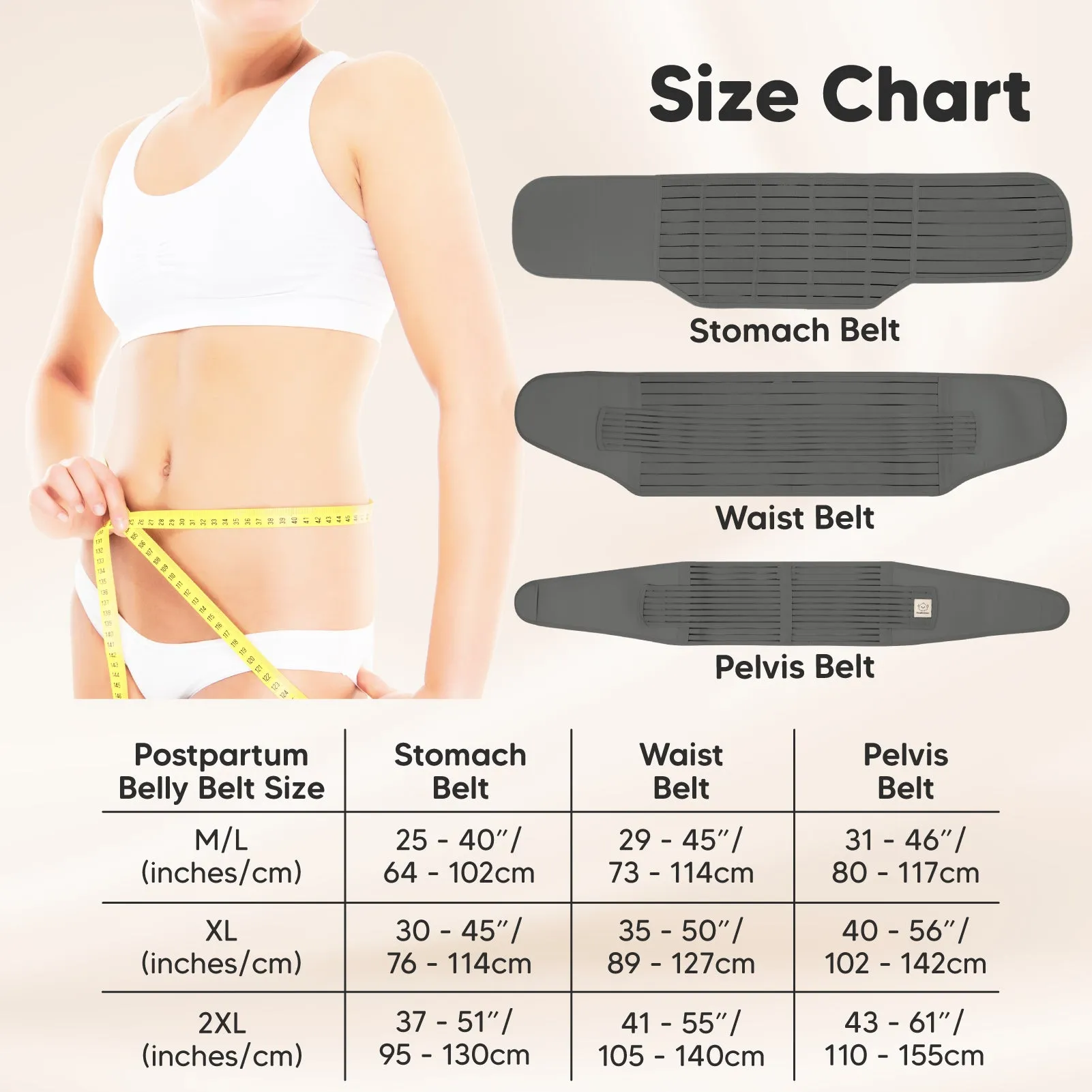 Revive 3-in-1 Postpartum Recovery Support Belt (Mystic Gray)