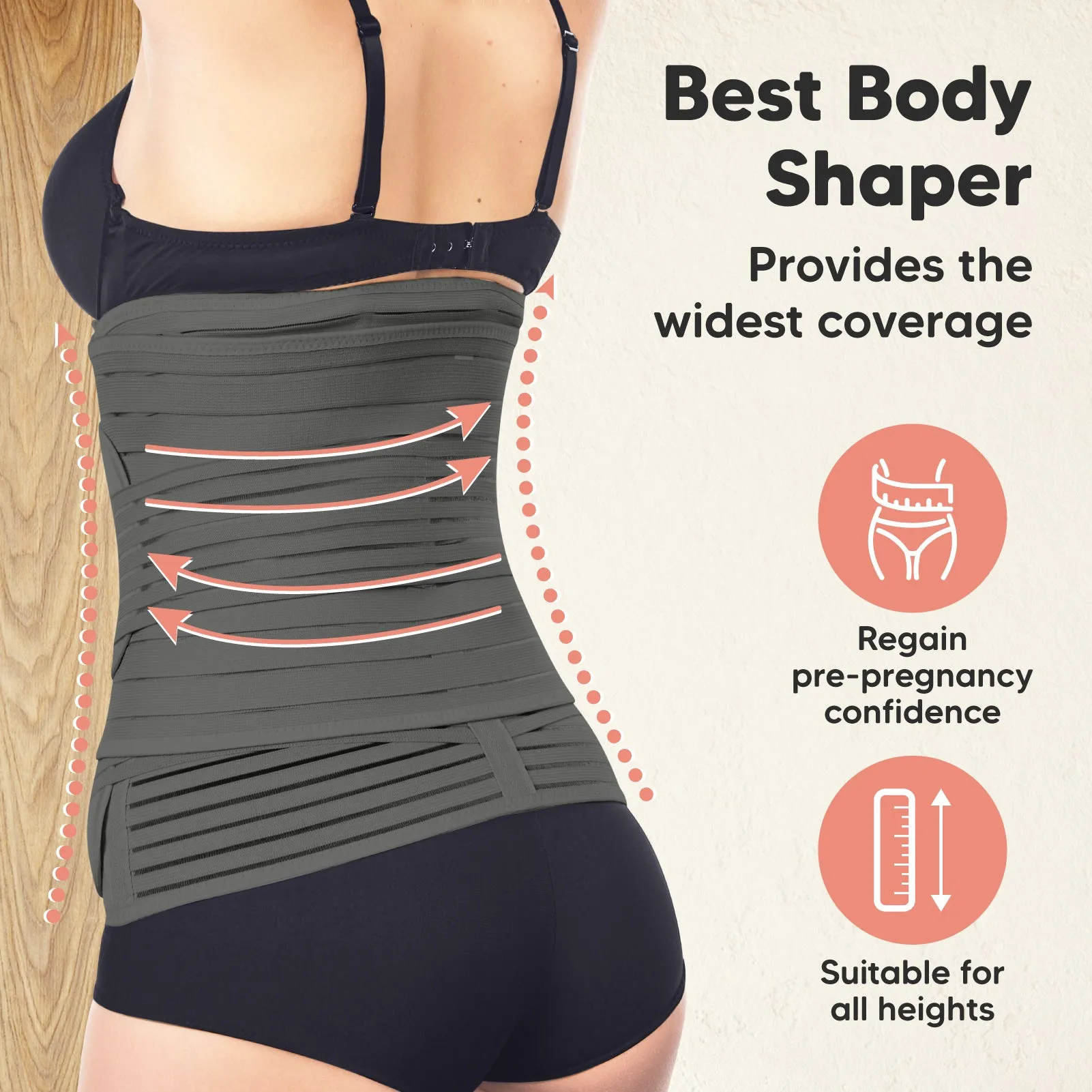Revive 3-in-1 Postpartum Recovery Support Belt (Mystic Gray)