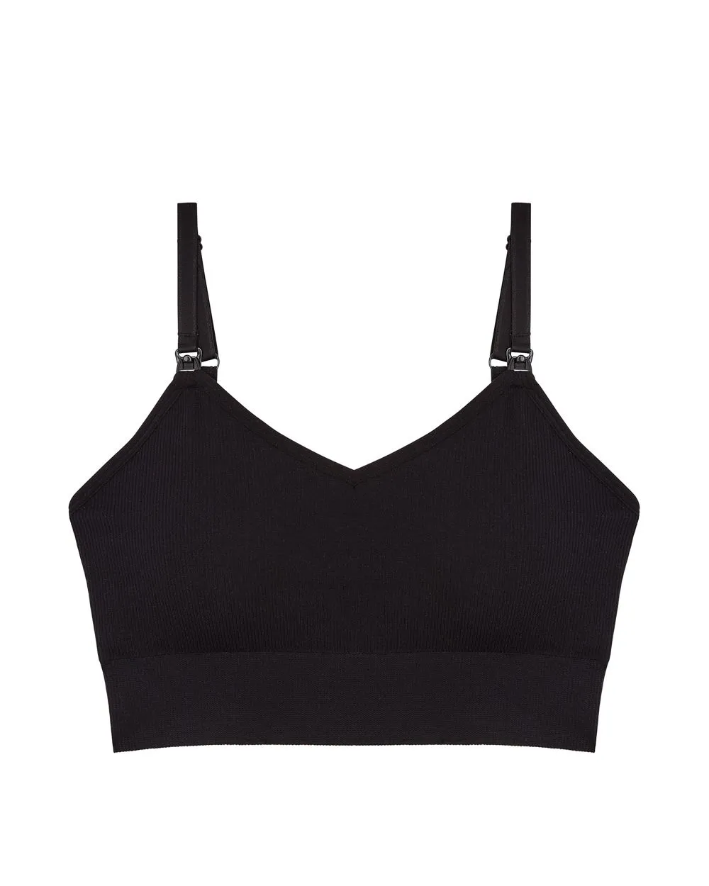 Seamless Rib Knit Nursing Soft Bra