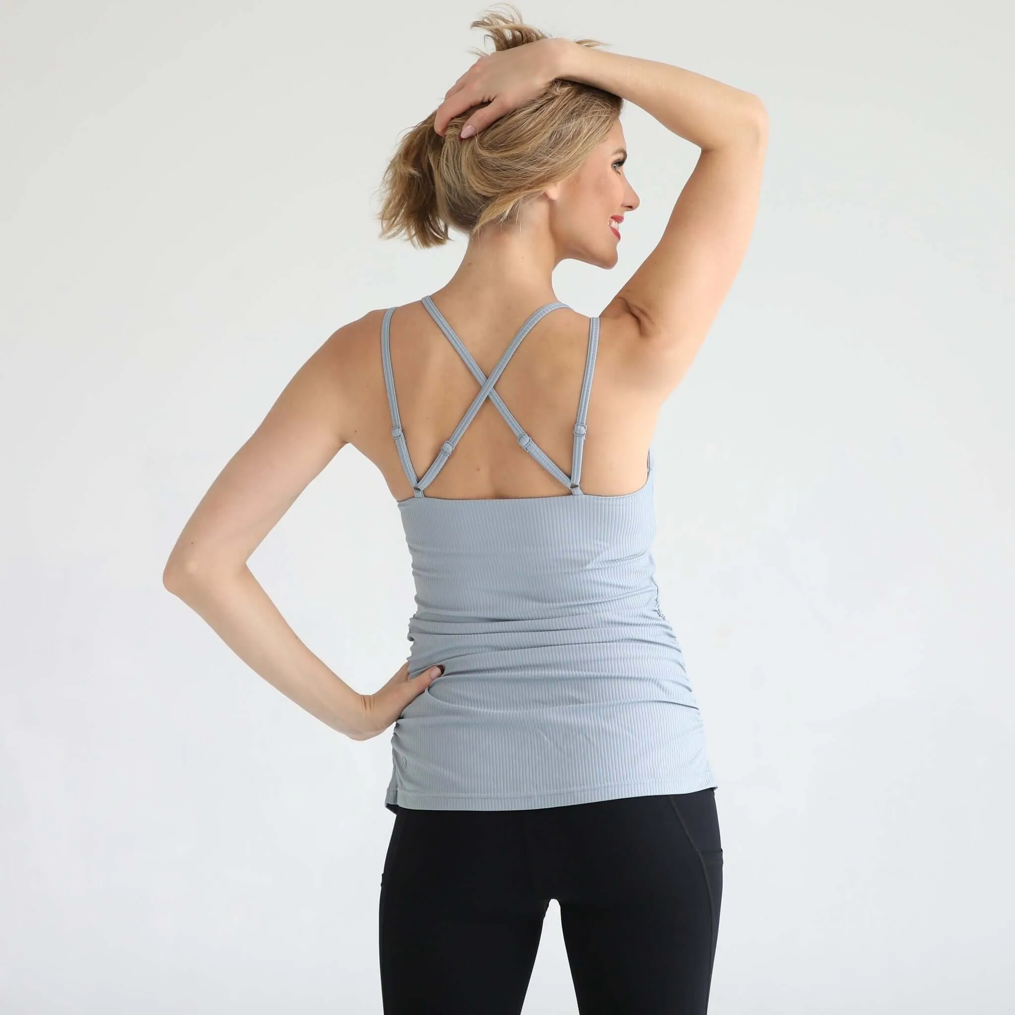 Sienna Light Support Nursing Cami Bra | Sky Mist