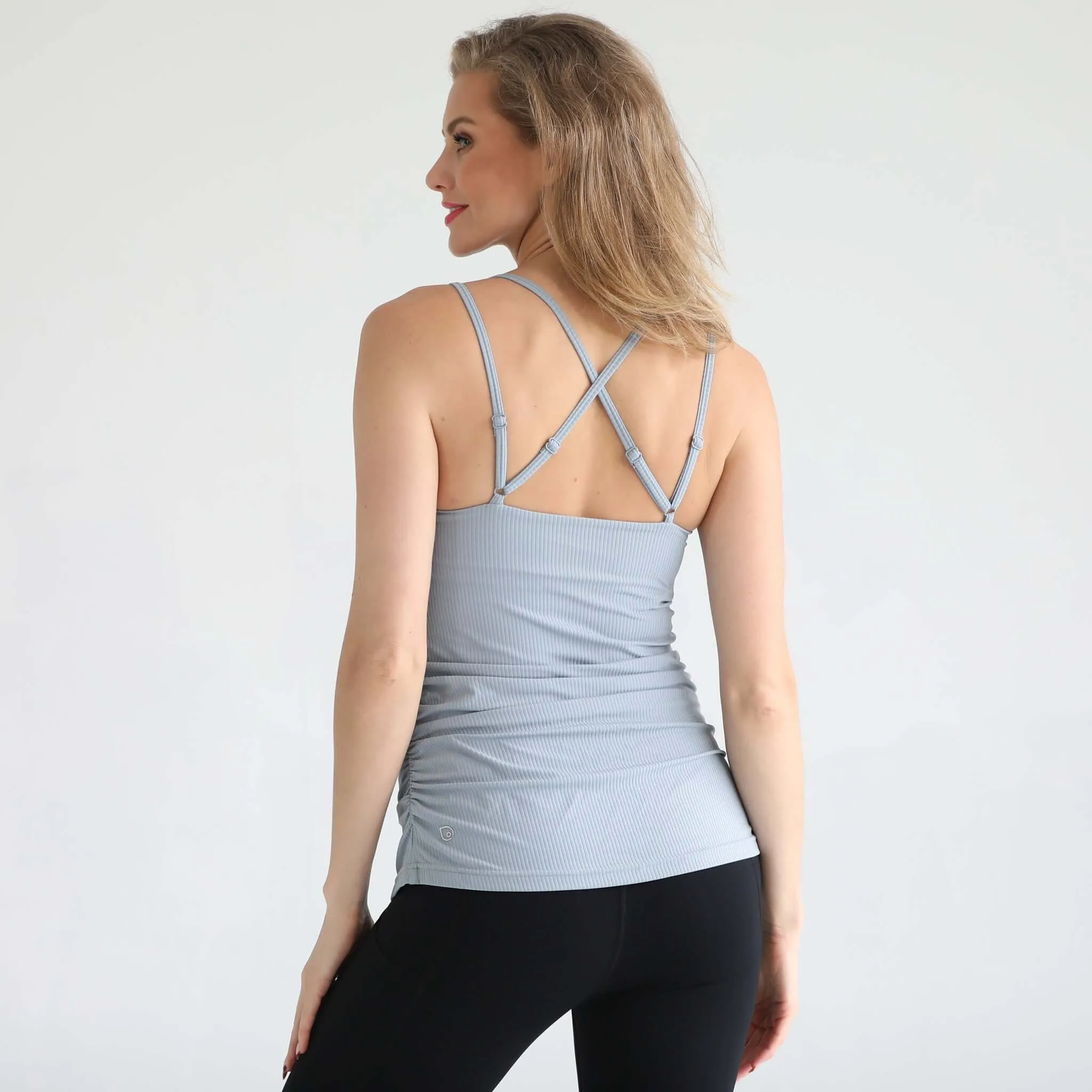 Sienna Light Support Nursing Cami Bra | Sky Mist