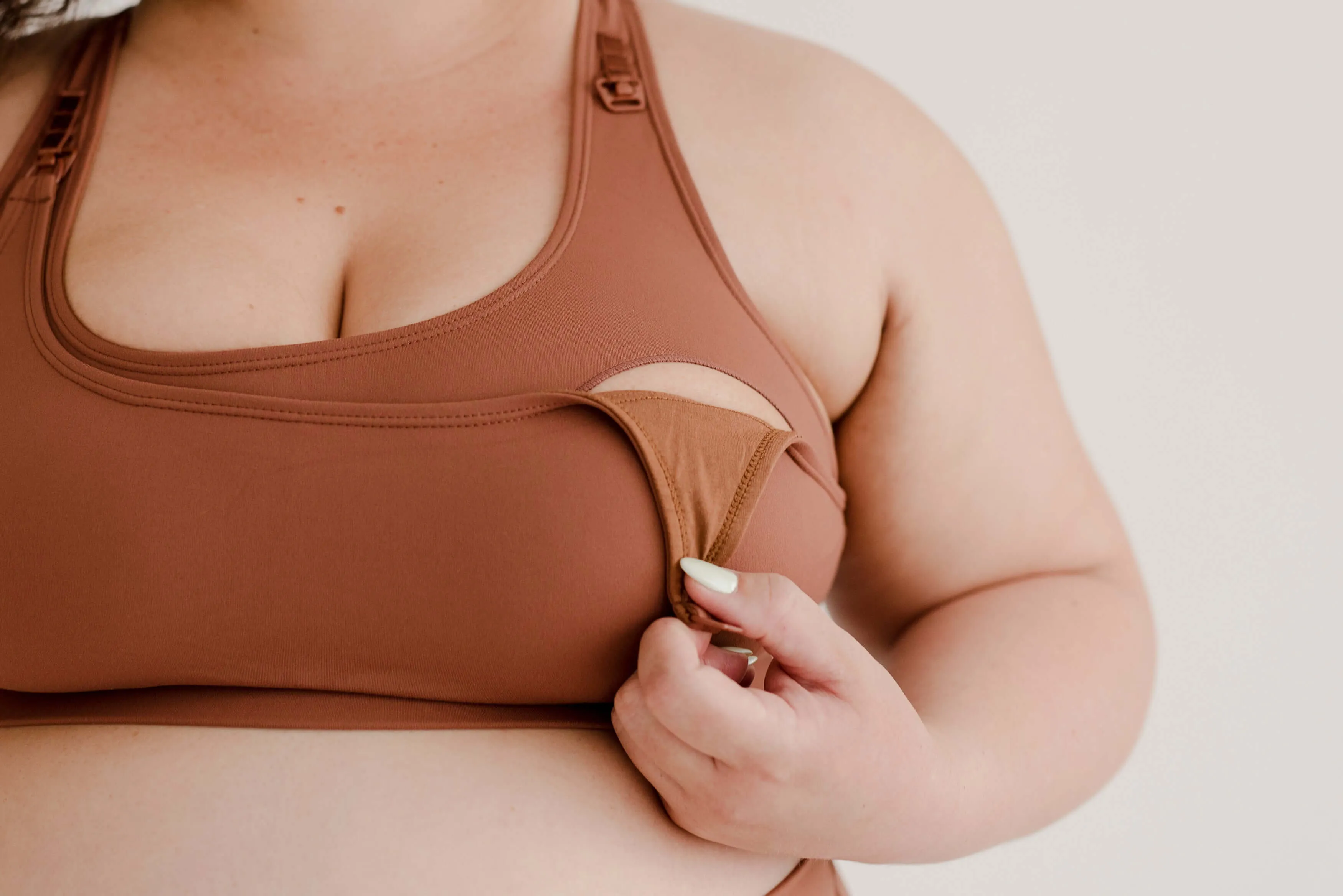 The Baby Mama Full Support Nursing Bra | Bare Down