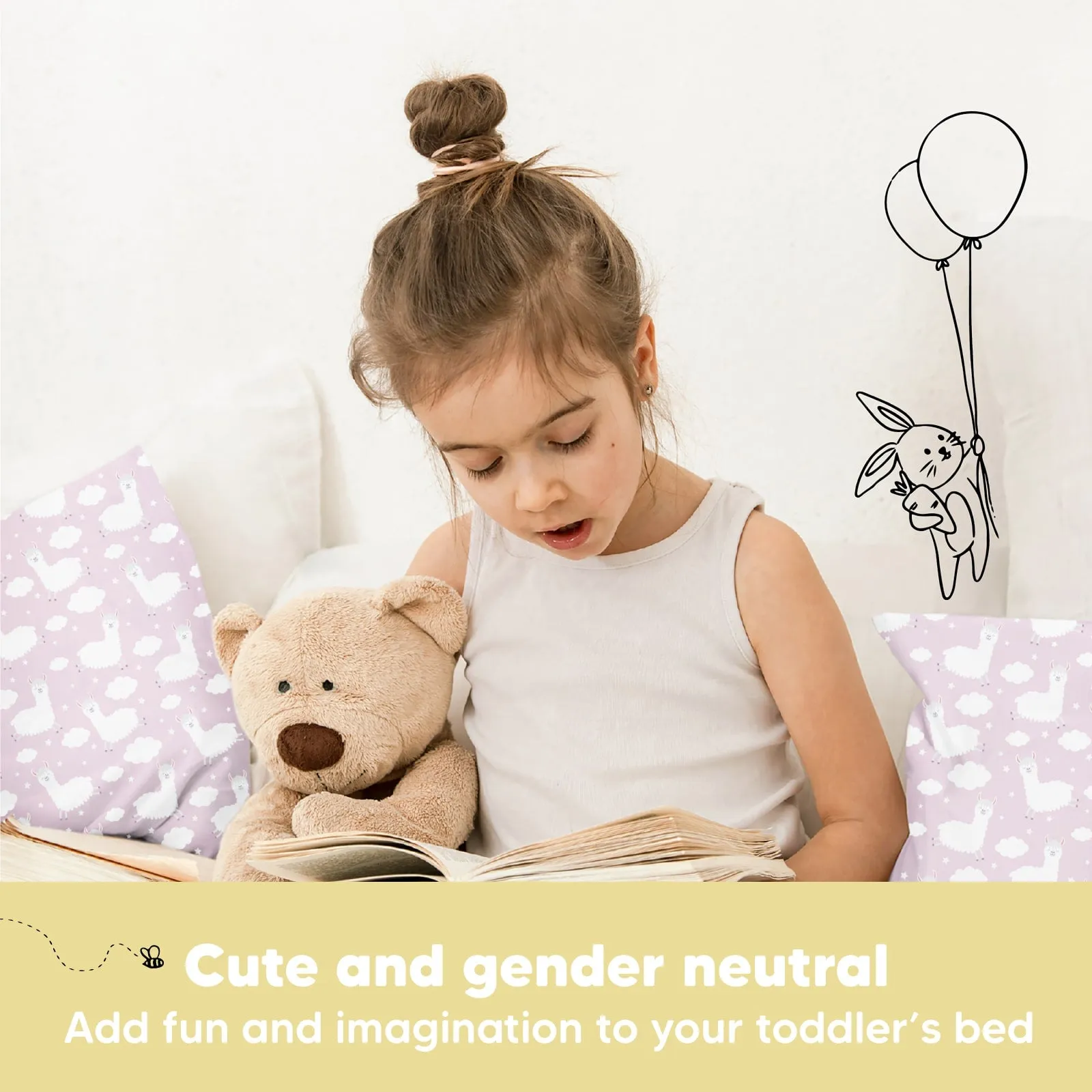 Toddler Pillow with Pillowcase (Alpacas)