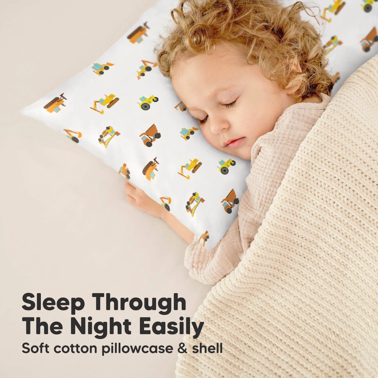 Toddler Pillow with Pillowcase (Construction)