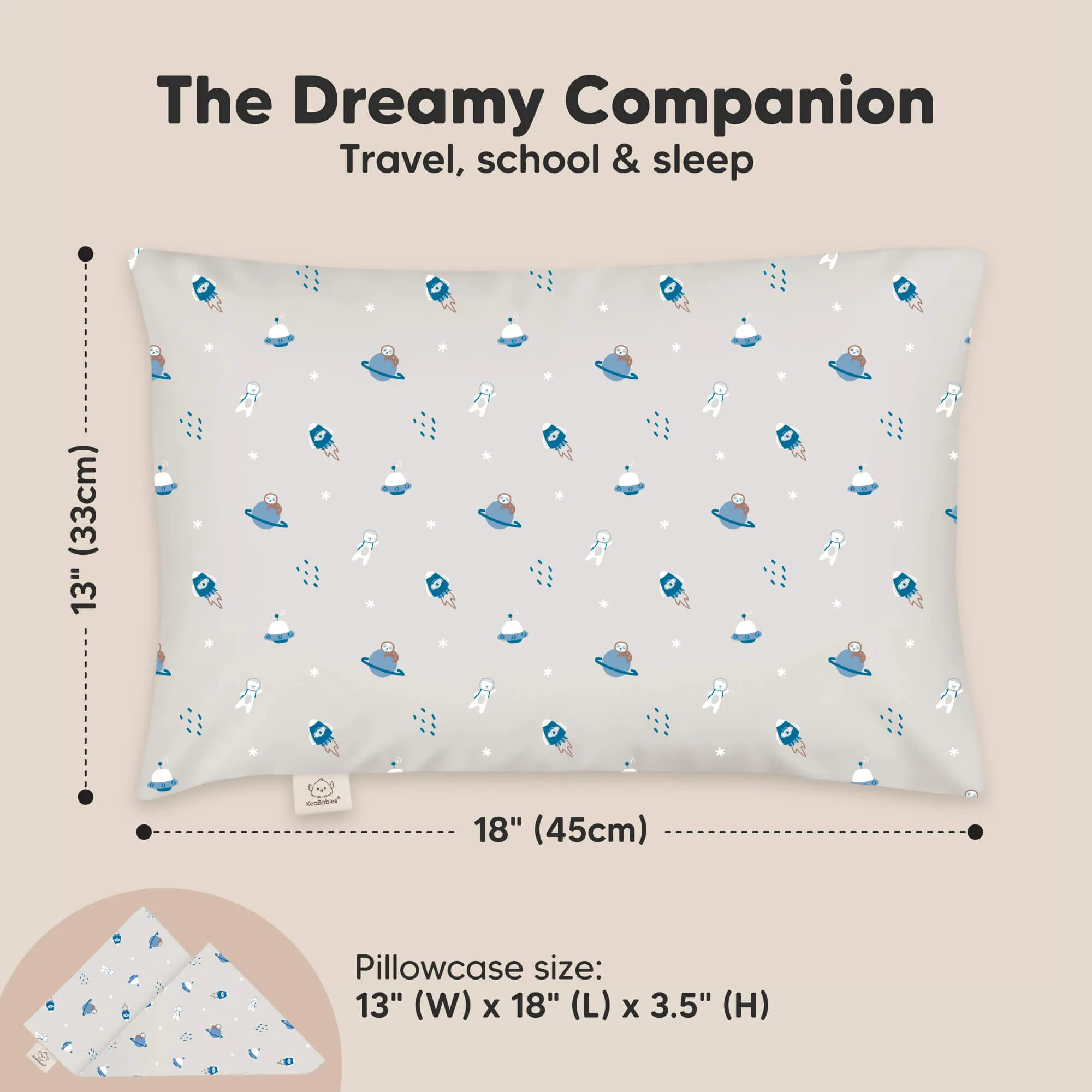 Toddler Pillow with Pillowcase (Cosmo)