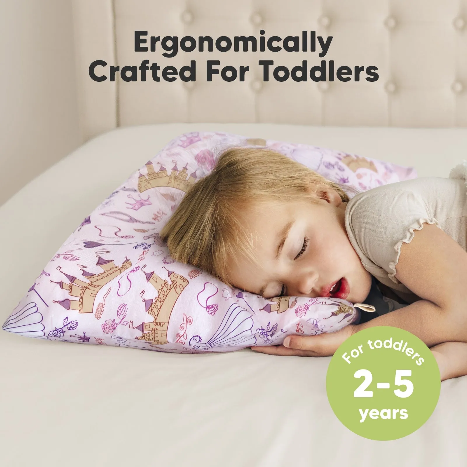 Toddler Pillow with Pillowcase (Dear Princess)