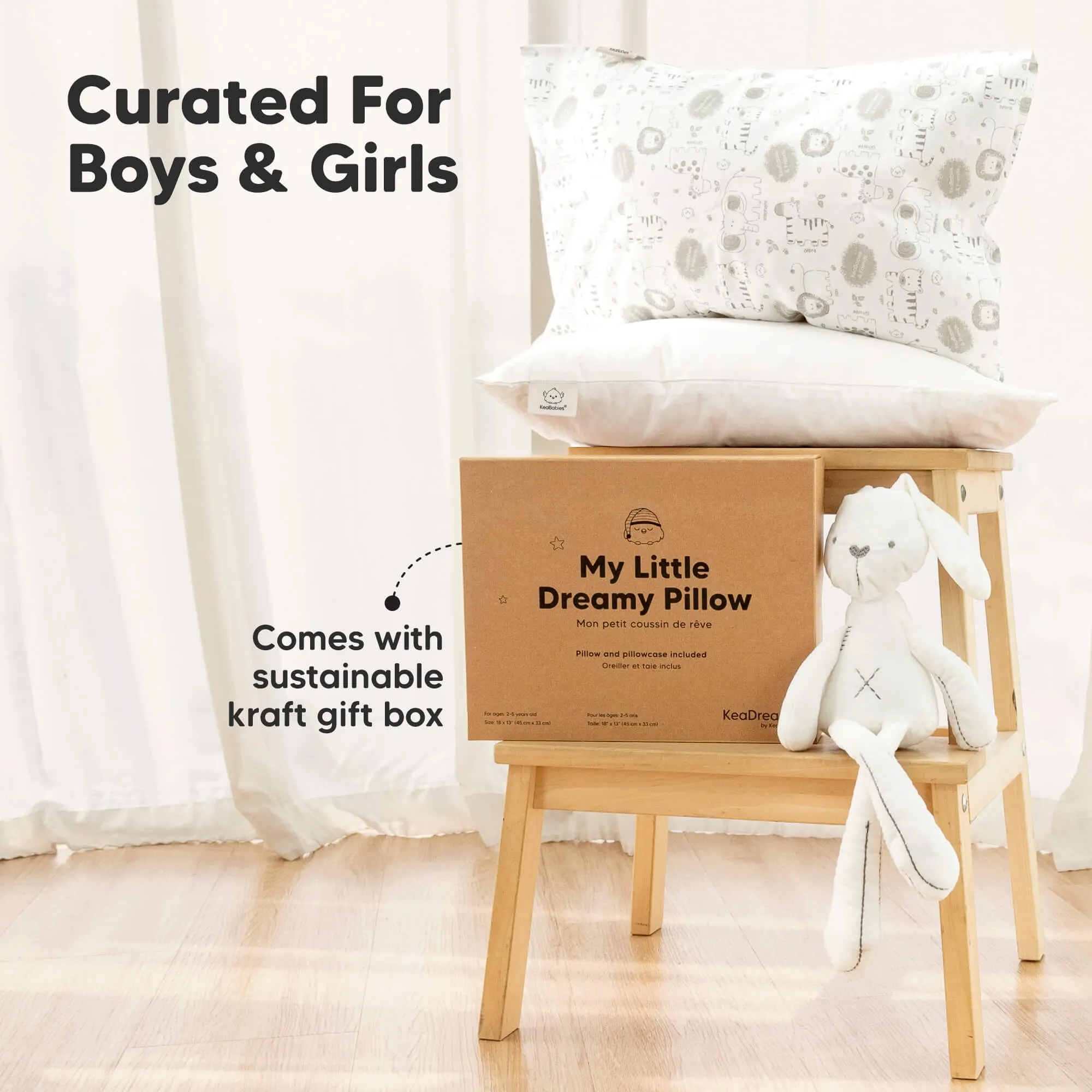Toddler Pillow with Pillowcase (Dino Patrol)