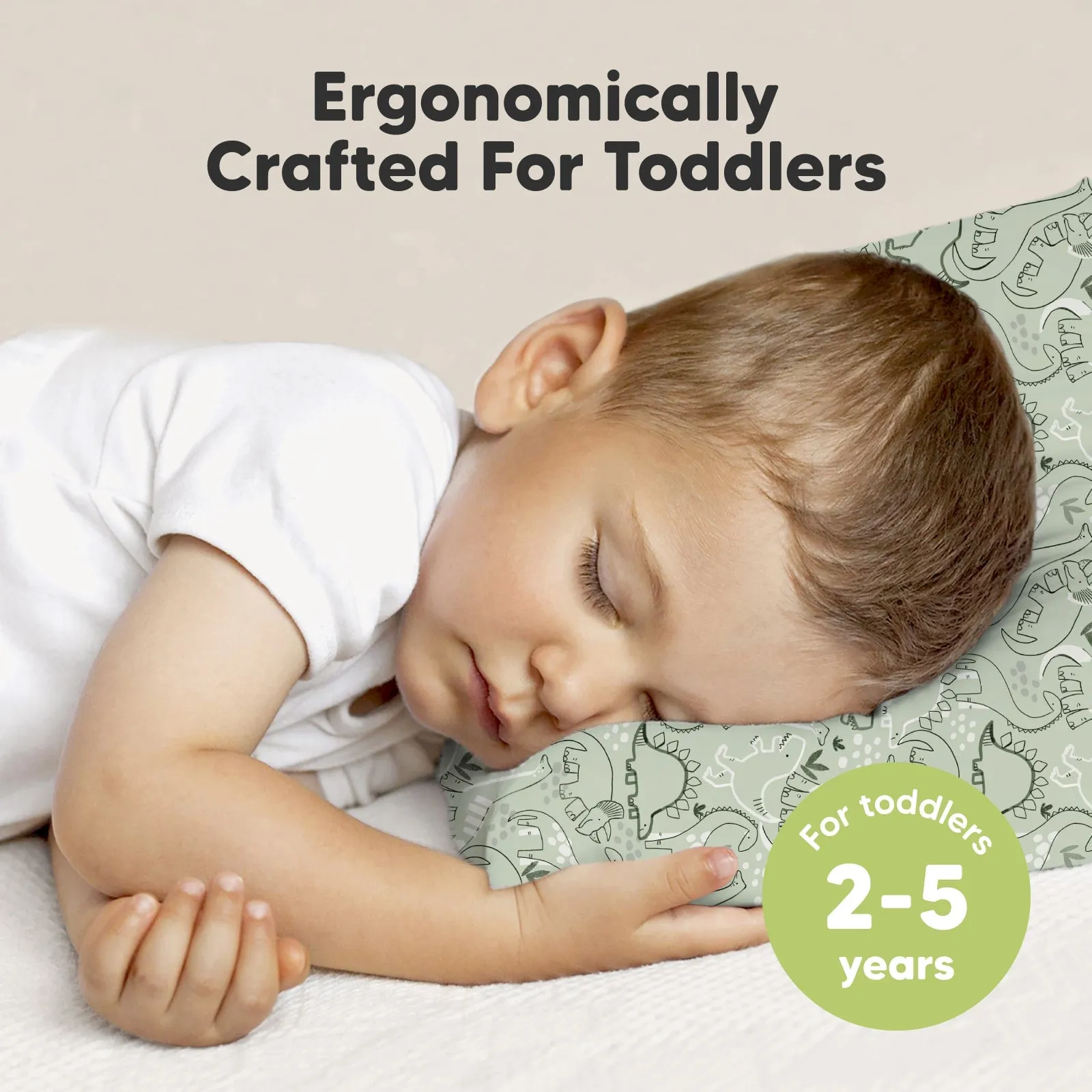 Toddler Pillow with Pillowcase (DinoDood)