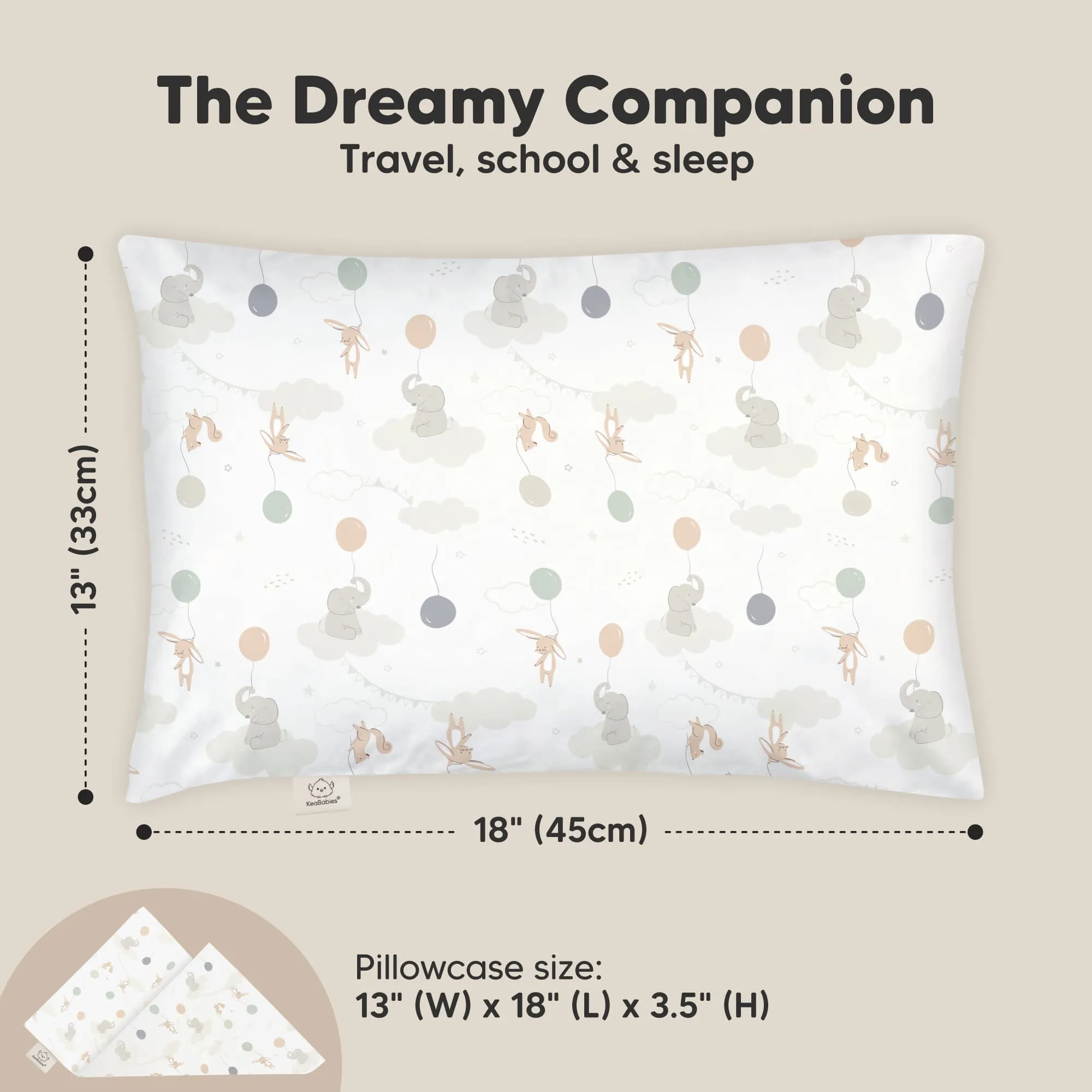 Toddler Pillow with Pillowcase (Escapade)