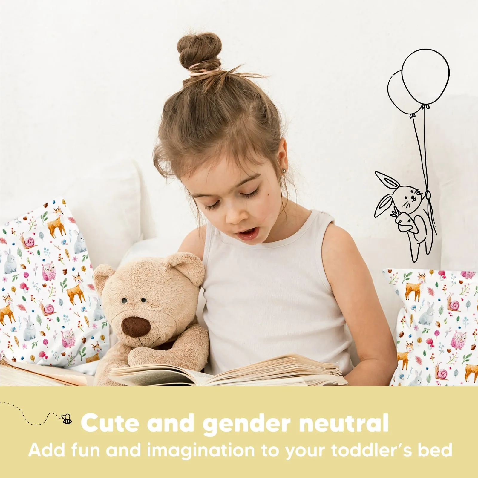 Toddler Pillow with Pillowcase (Forestland)