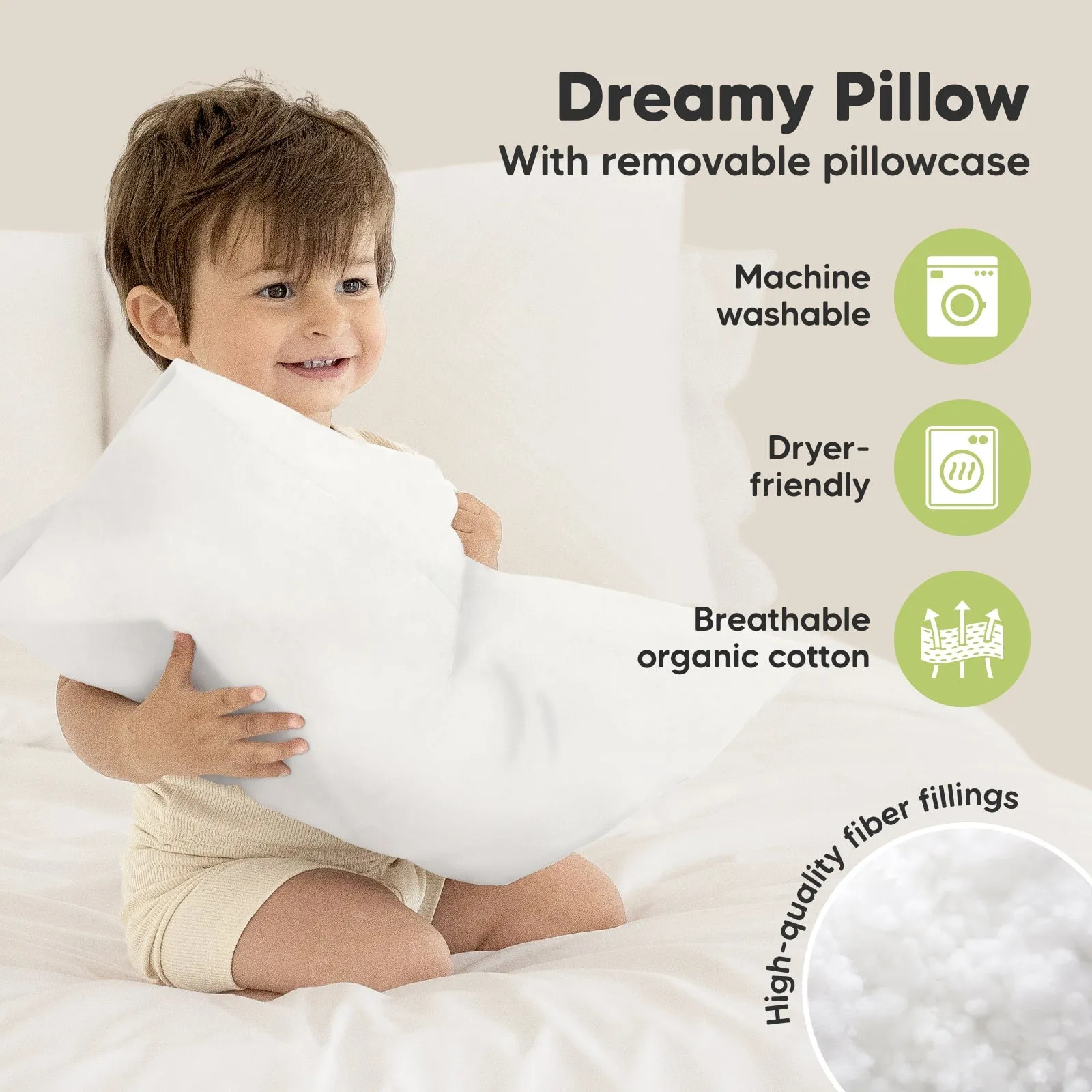 Toddler Pillow with Pillowcase (Kea123)