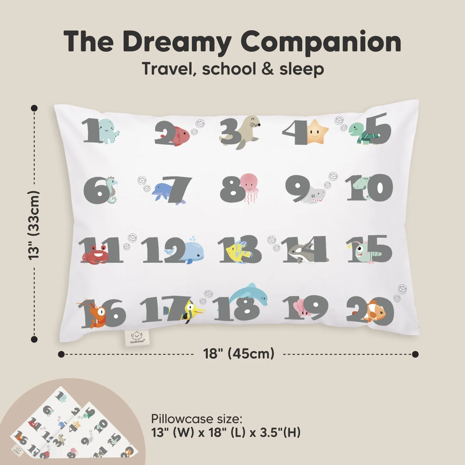 Toddler Pillow with Pillowcase (Kea123)