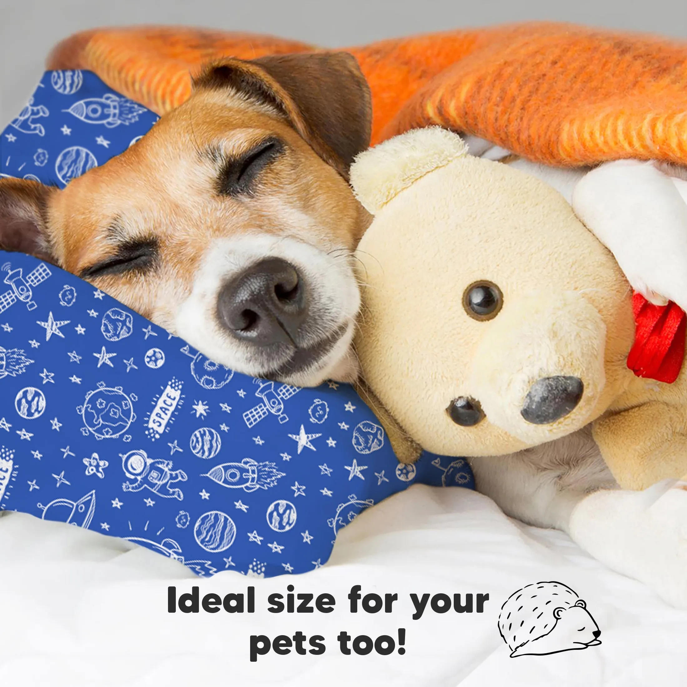 Toddler Pillow with Pillowcase (Off to Space)