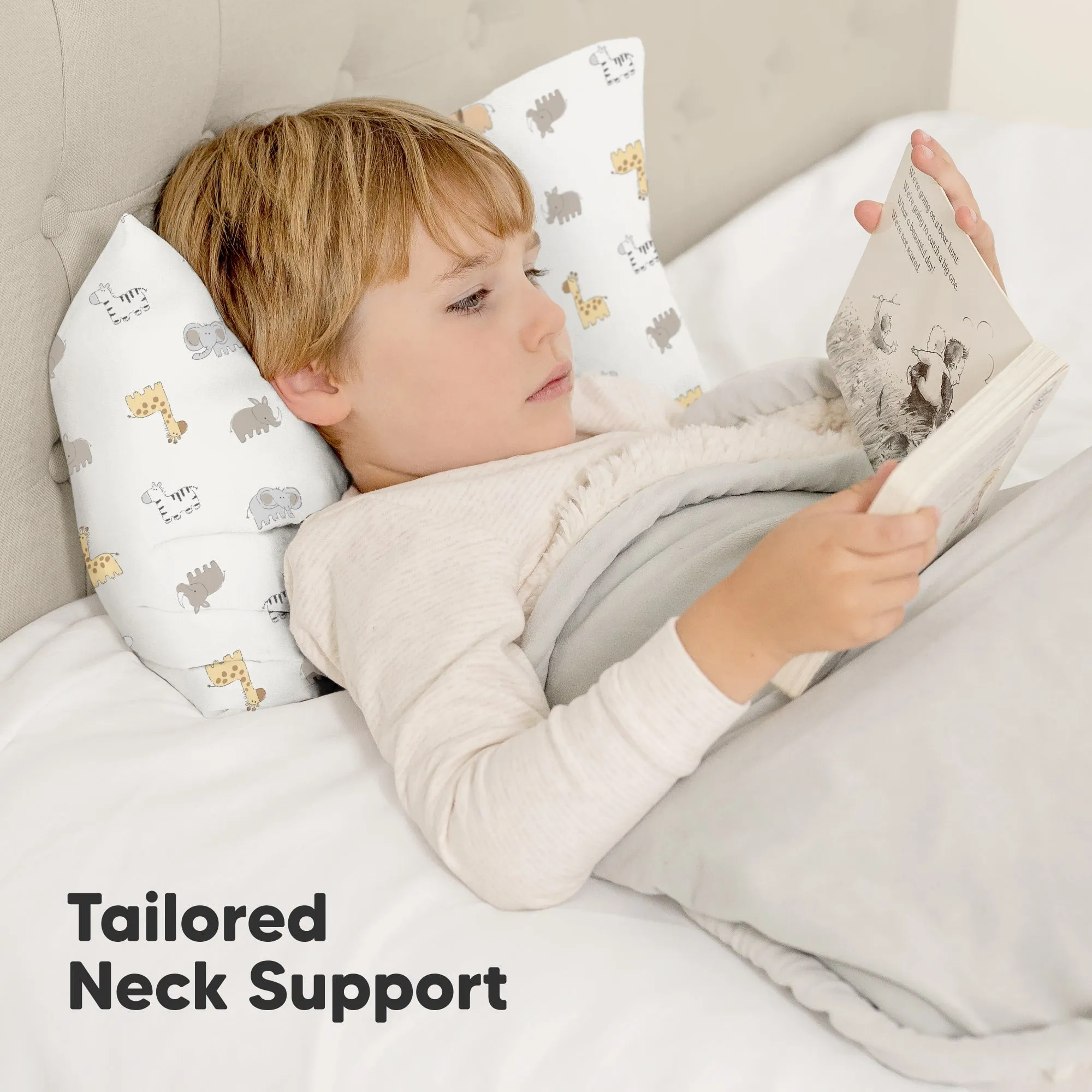 Toddler Pillow with Pillowcase (Safari Echo)