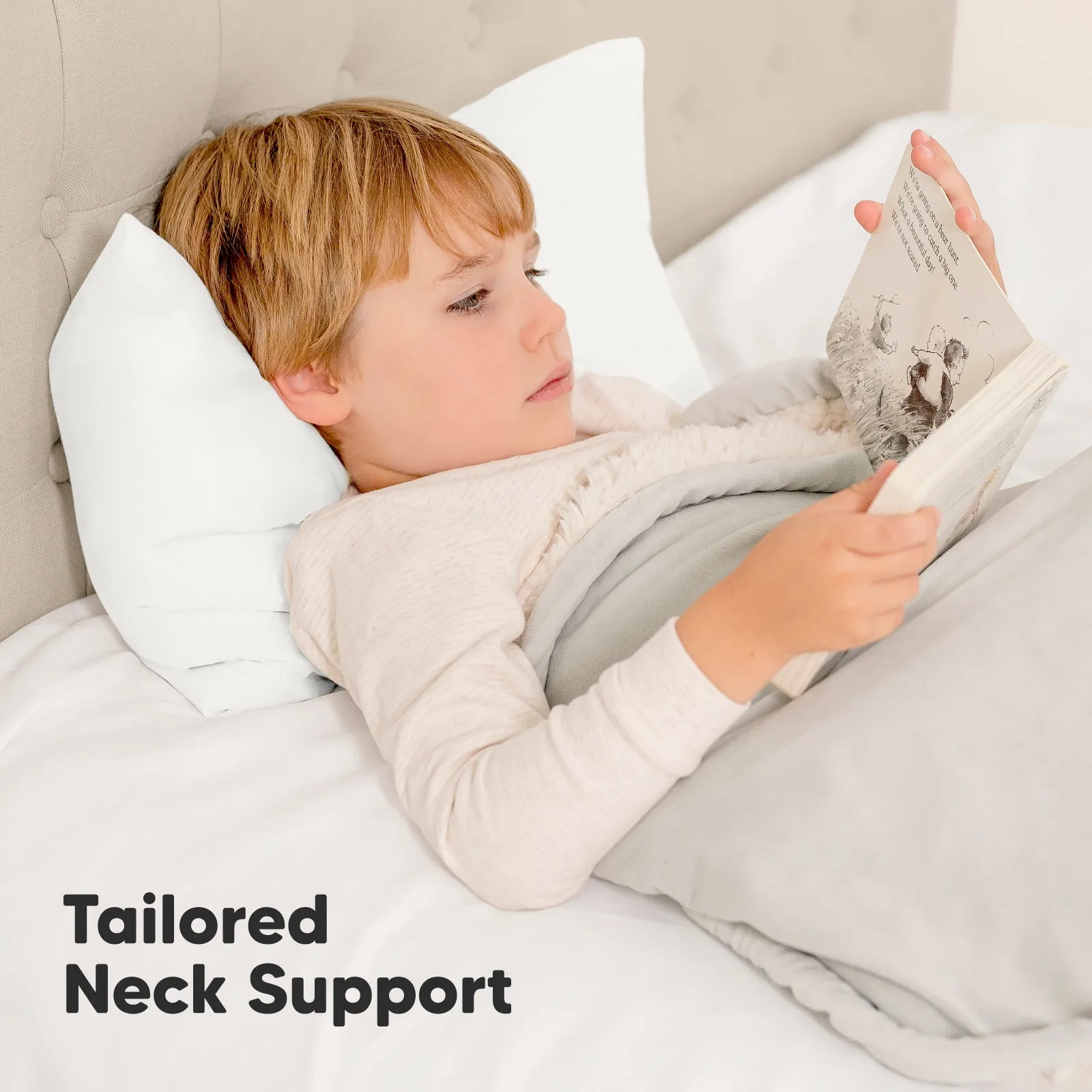Toddler Pillow with Pillowcase (Soft White)