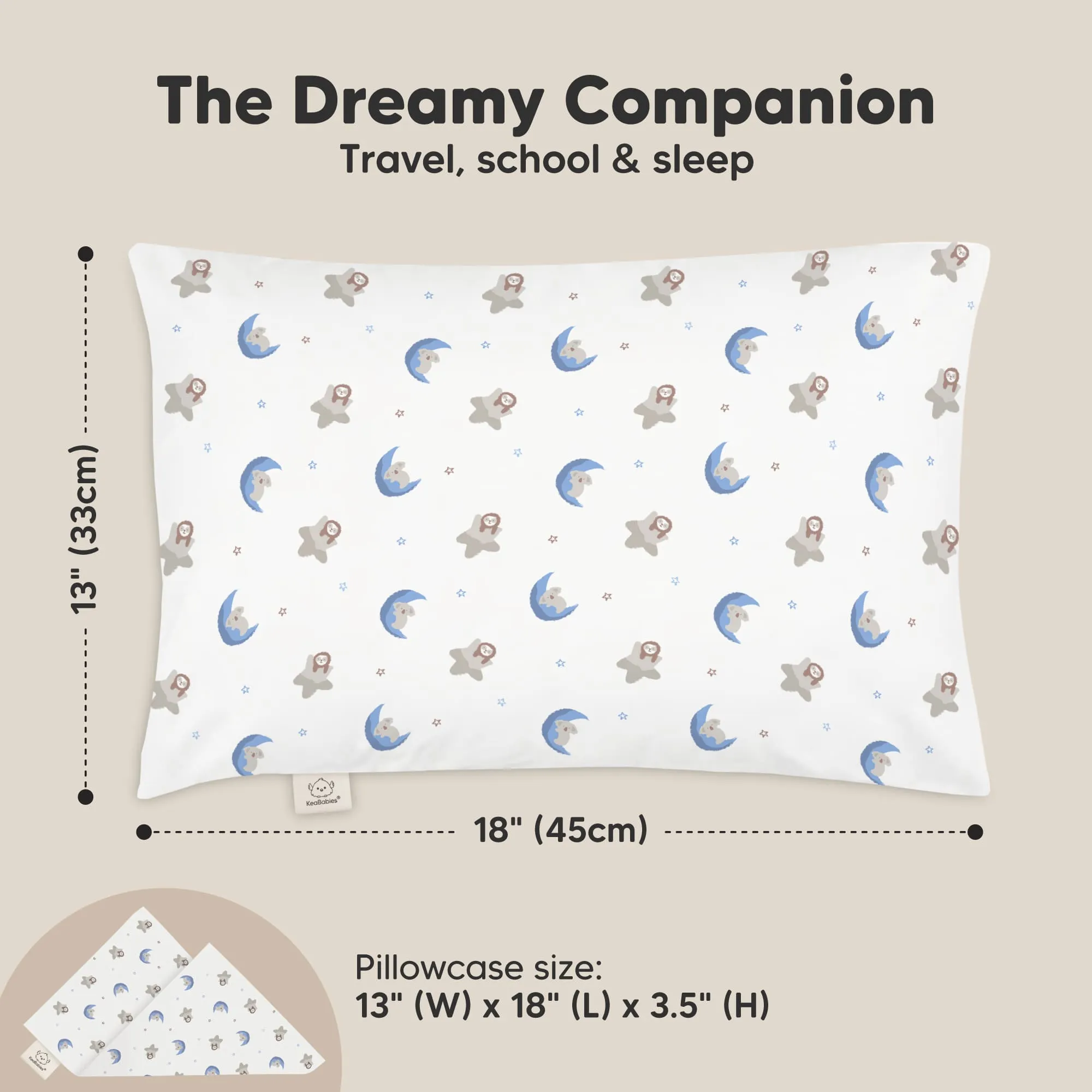 Toddler Pillow with Pillowcase (Space Drift)
