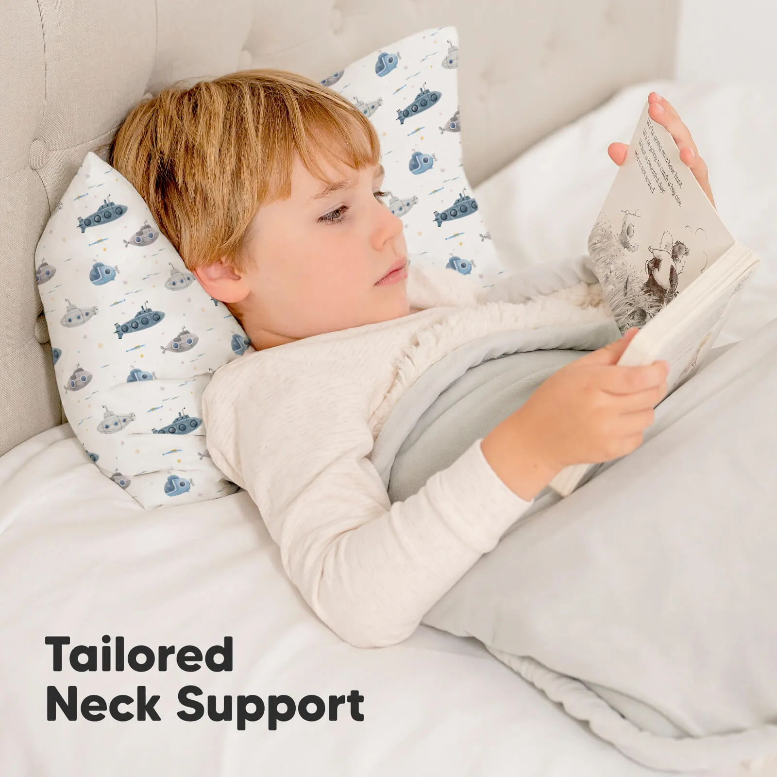 Toddler Pillow with Pillowcase (Submarines)
