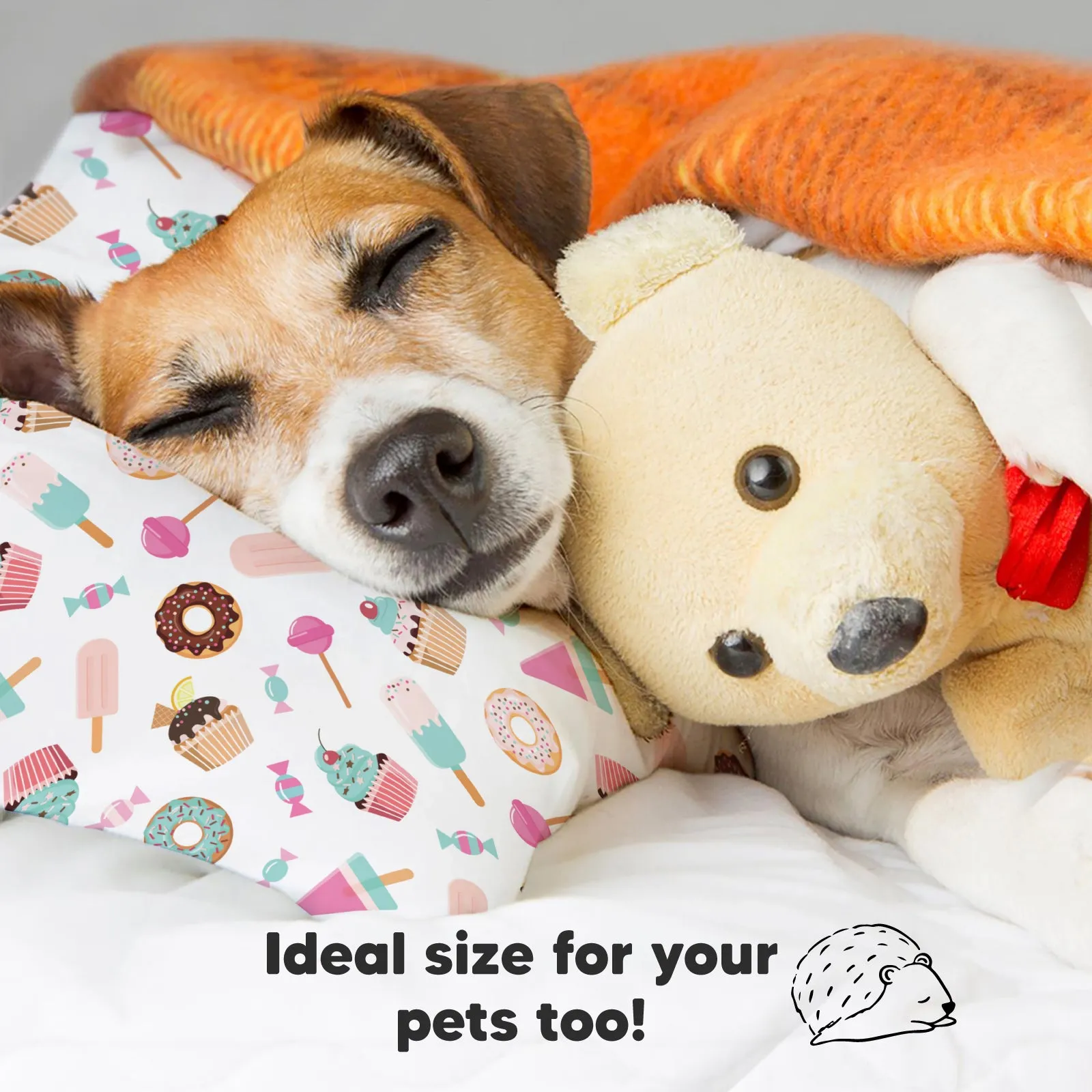 Toddler Pillow with Pillowcase (Sweet Tooth)