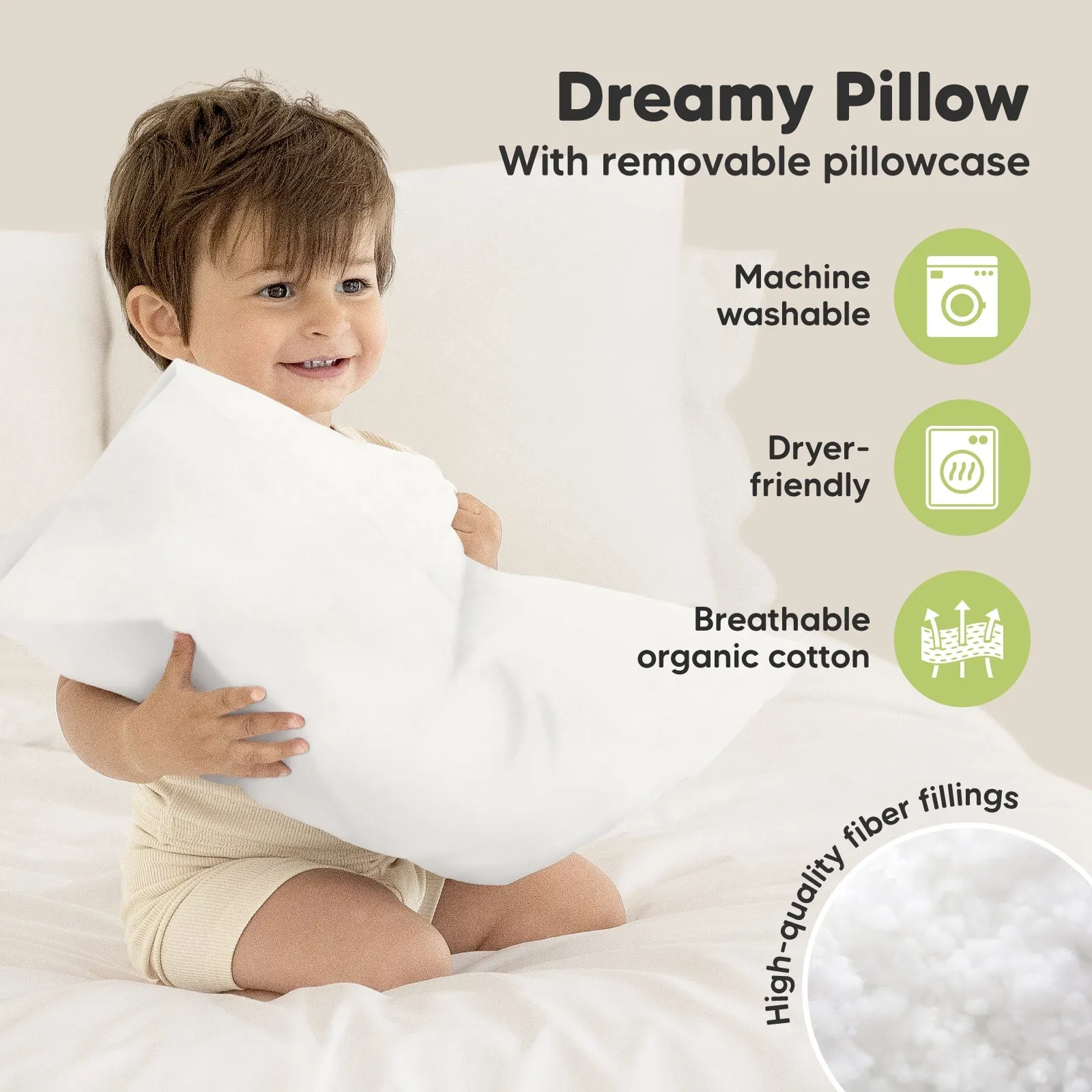Toddler Pillow with Pillowcase (The Wild)