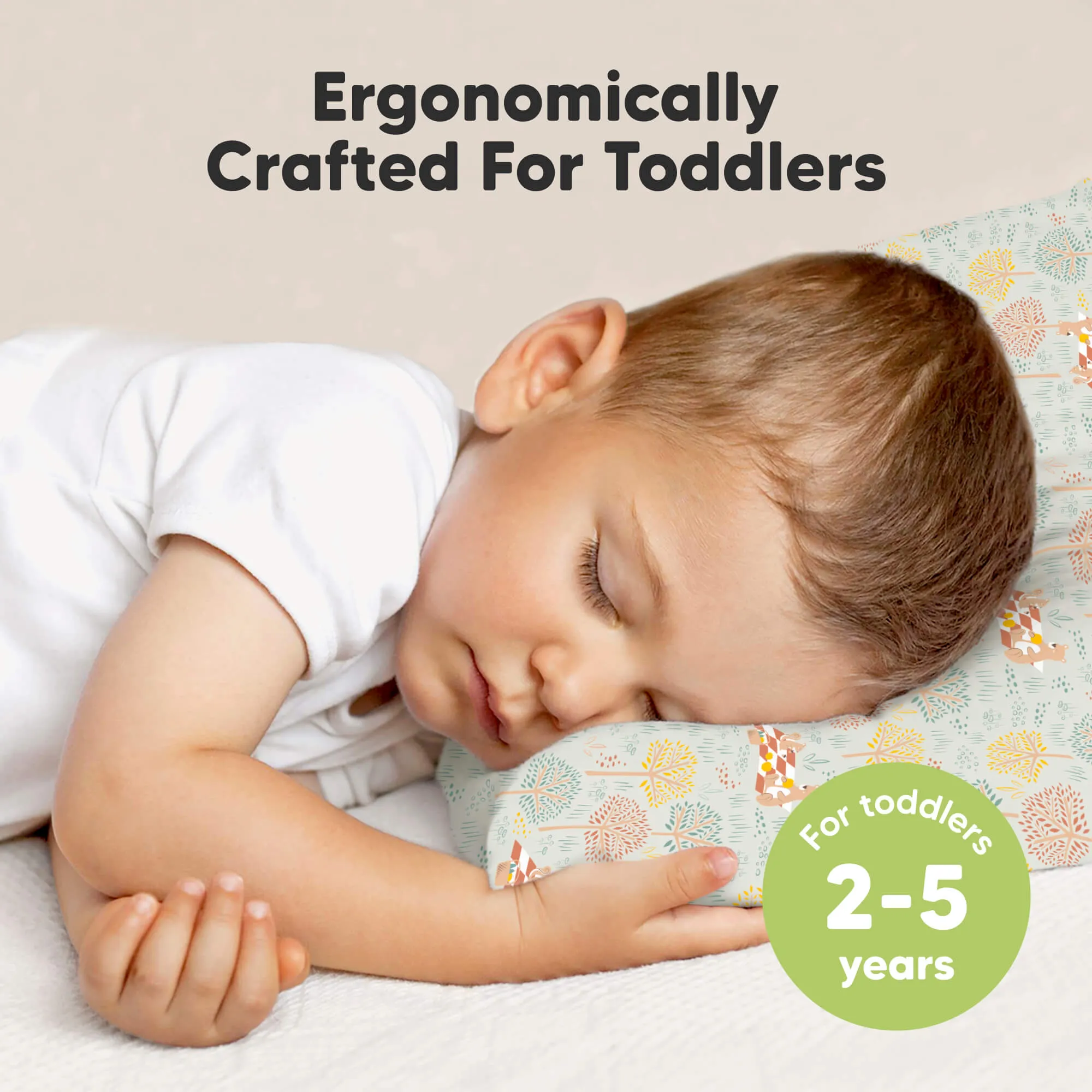 Toddler Pillow with Pillowcase (Wild Picnic)