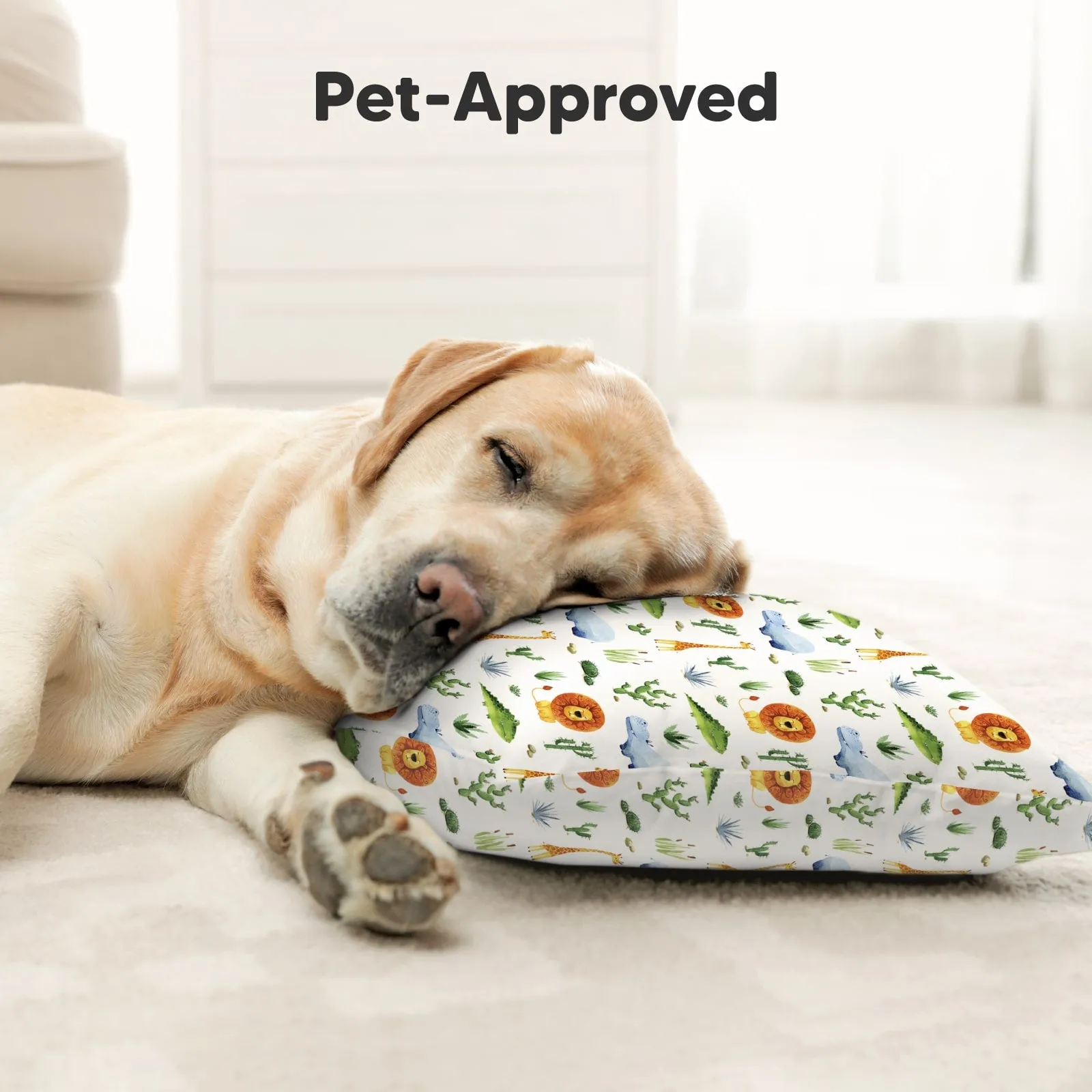 Toddler Pillow with Pillowcase (Zoo)