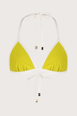 Top Triángulo Reversible Joker - Amarillo y Marrón